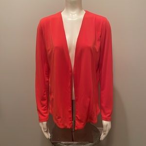 Orange Jacket Blazer Open Style Back Peplum Detail by Sequin Hearts in Size XL